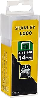 Stanley 1-Tra709T 14mm Heavy-Duty Staple (1000 Pieces), Yellow