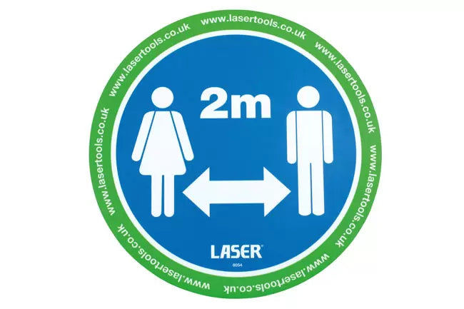 Laser - 8054 - Laser Tools Floor Sticker 2m Distancing 6pc