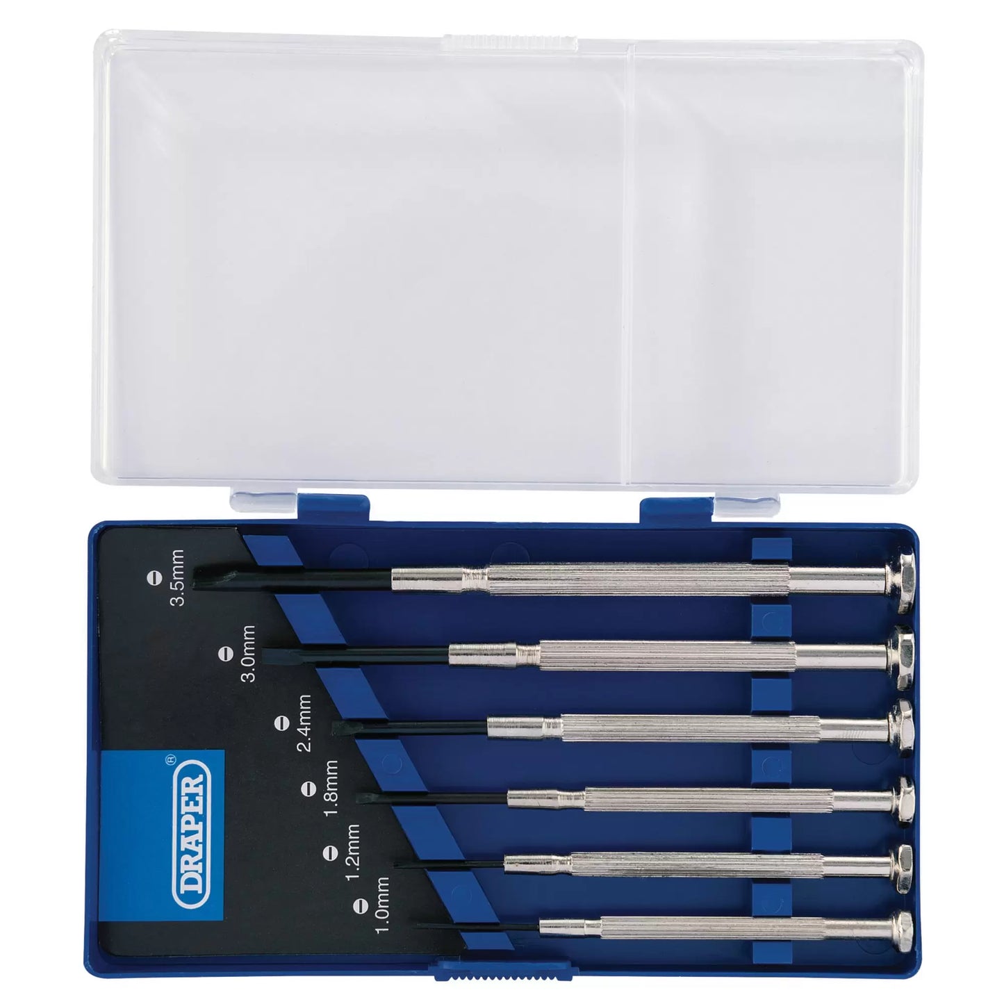 Draper Tools - 80797 - Precision Screwdriver Set, 6 x Plain Slot (6 Piece)