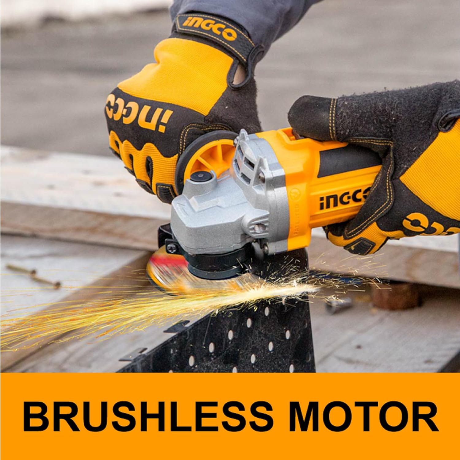 INGCO 20V Cordless Brushless Angle Grinder – 115mm, 2 Batteries & Charger – CAGLI261522
