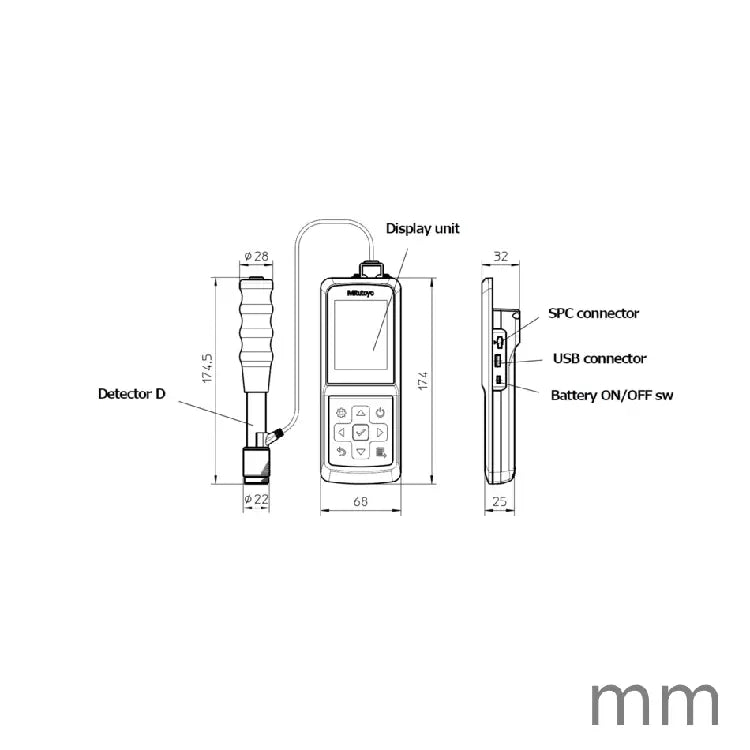 Mitutoyo 810-306 HH-V400 Leeb Hardness Tester – Portable Digital Hardness Tester