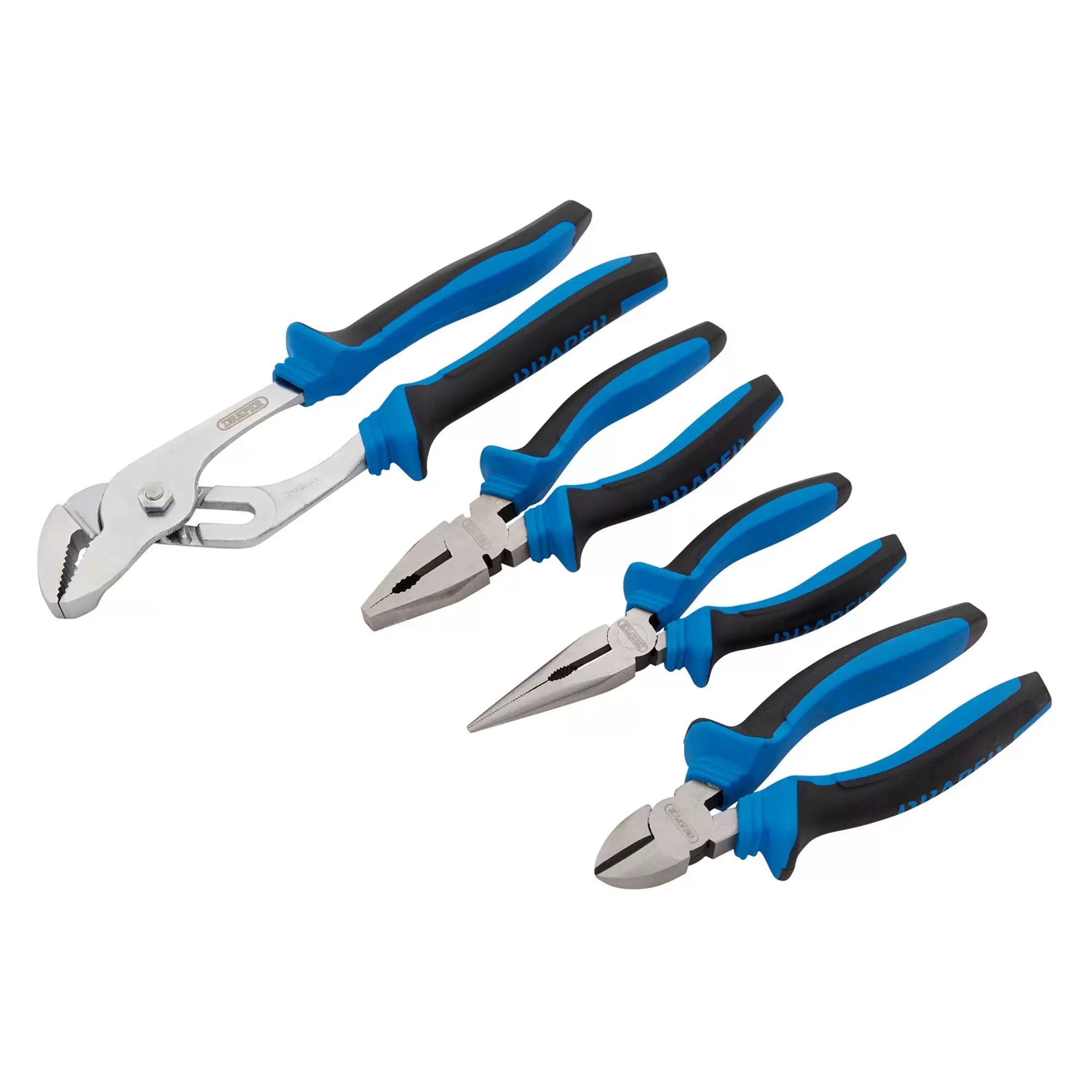 Draper Tools - 81147 - Soft Grip Pliers Set (4 Piece)