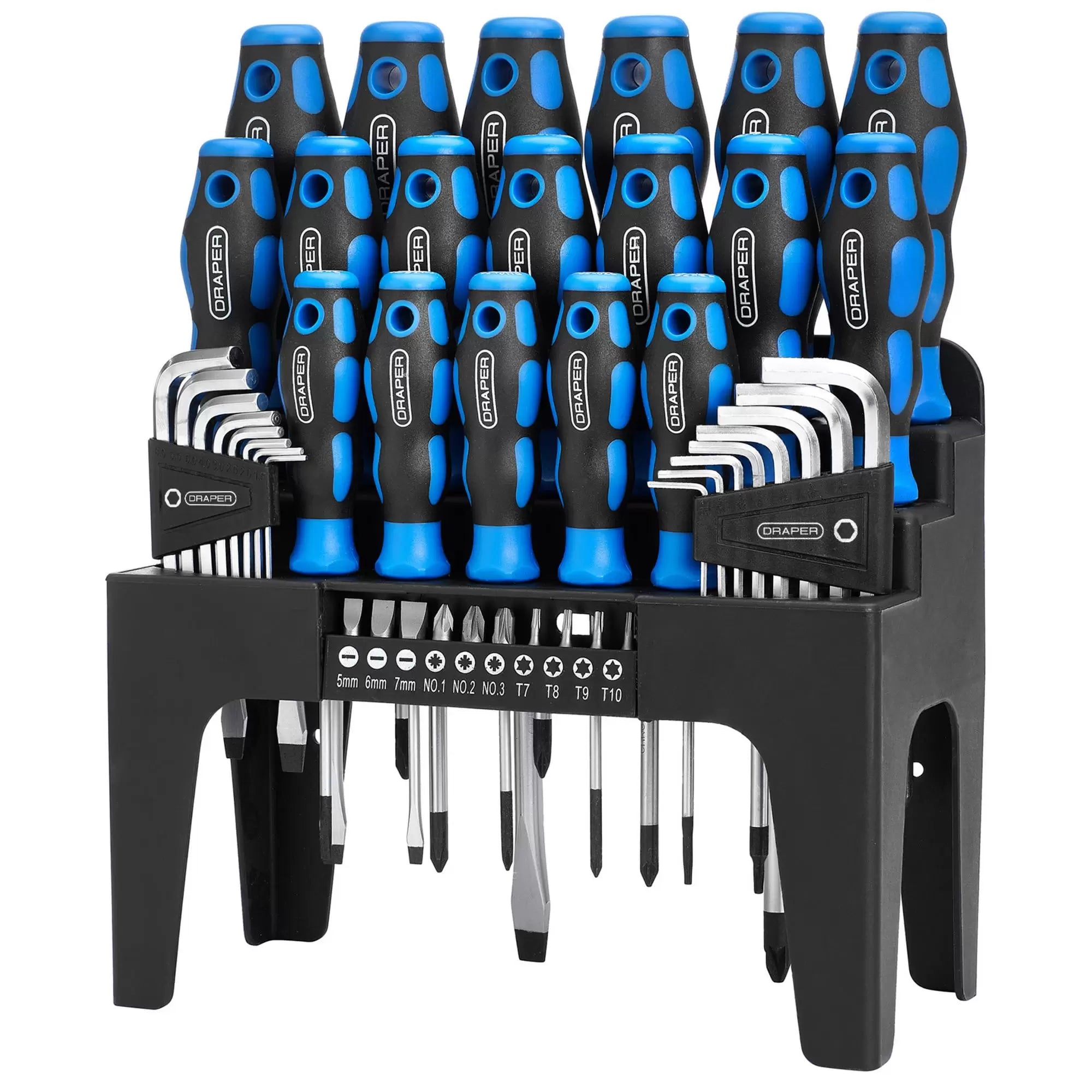 Draper Tools - 81294 - Soft Grip Screwdriver, Hex. Key and Bit Set (44 Piece)