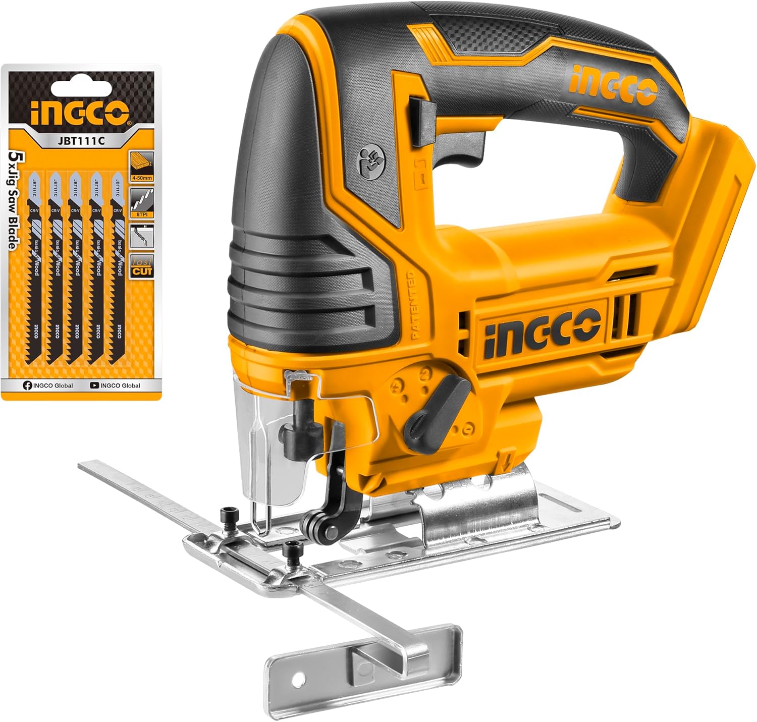 &nbsp;INGCO 800W Jig Saw – Variable Speed, Orbital Action, with Dust Blower – JS80028