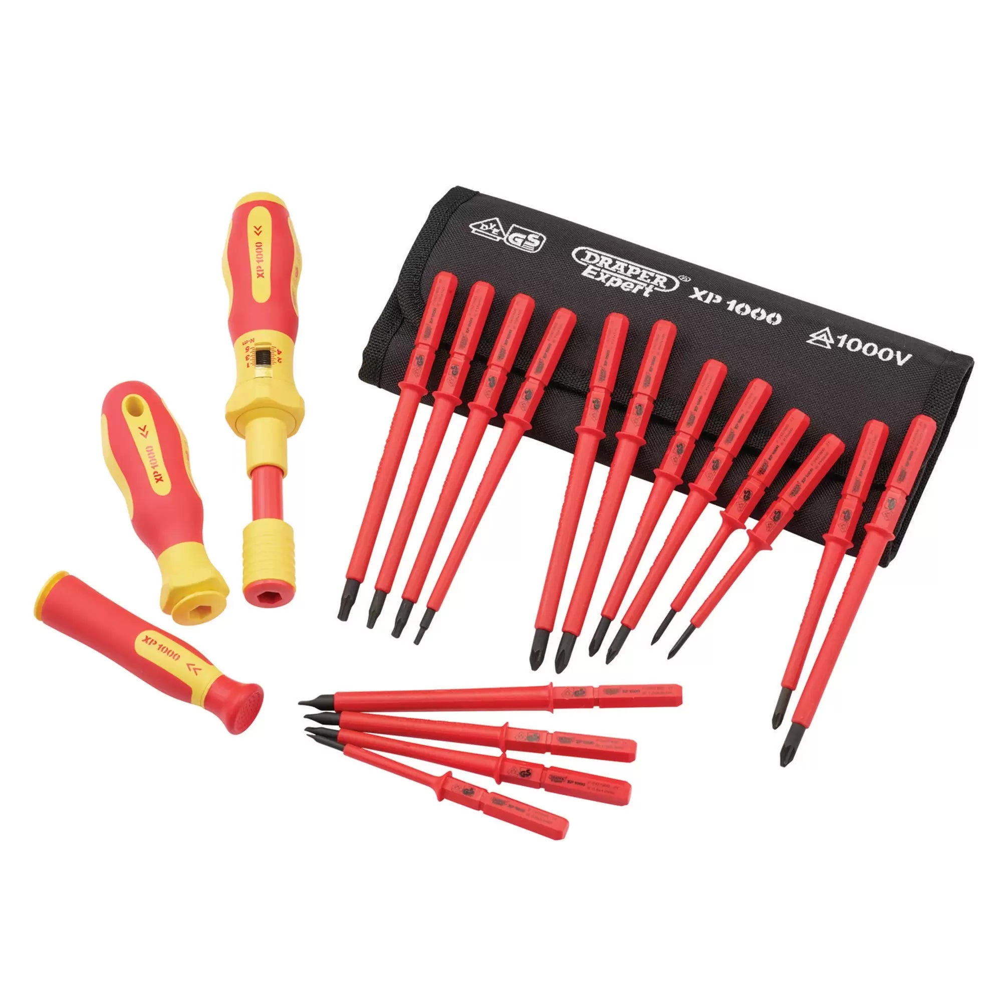 Draper Tools - 81762 - XP1000® VDE Interchangeable Torque Screwdriver Set (19 Piece)