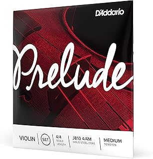 D'Addario Prelude Violin String Set, 4/4 Scale, Medium Tension