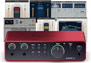 AudioDeluxe Focusrite Scarlett 2i2 (4th Gen) USB Audio Interface & Waves Musicians 2 Bundle