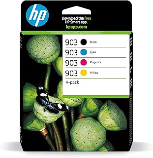HP 6ZC73AE 903, 4 Pack, Original Ink Cartridges, Black/Cyan/Magenta/Yellow