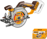 INGCO 20V Cordless Circular Saw – Brushless, 165mm Blade, with Battery – CCSLI202165