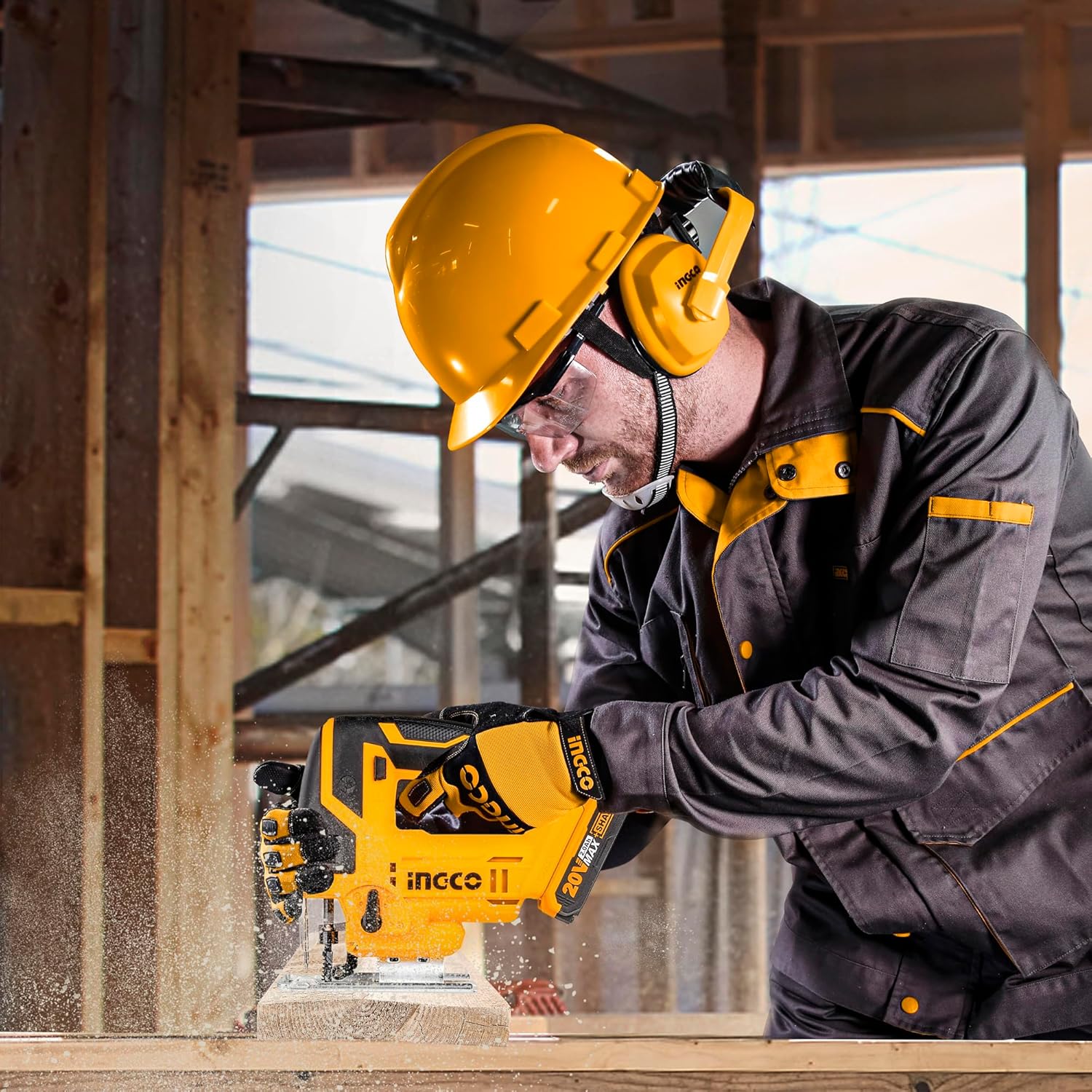 &nbsp;INGCO 800W Jig Saw – Variable Speed, Orbital Action, with Dust Blower – JS80028