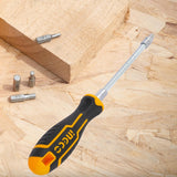 INGCO 12-Piece Flexible Shaft Screwdriver Set – Magnetic, with Extension – AKSDFL1208