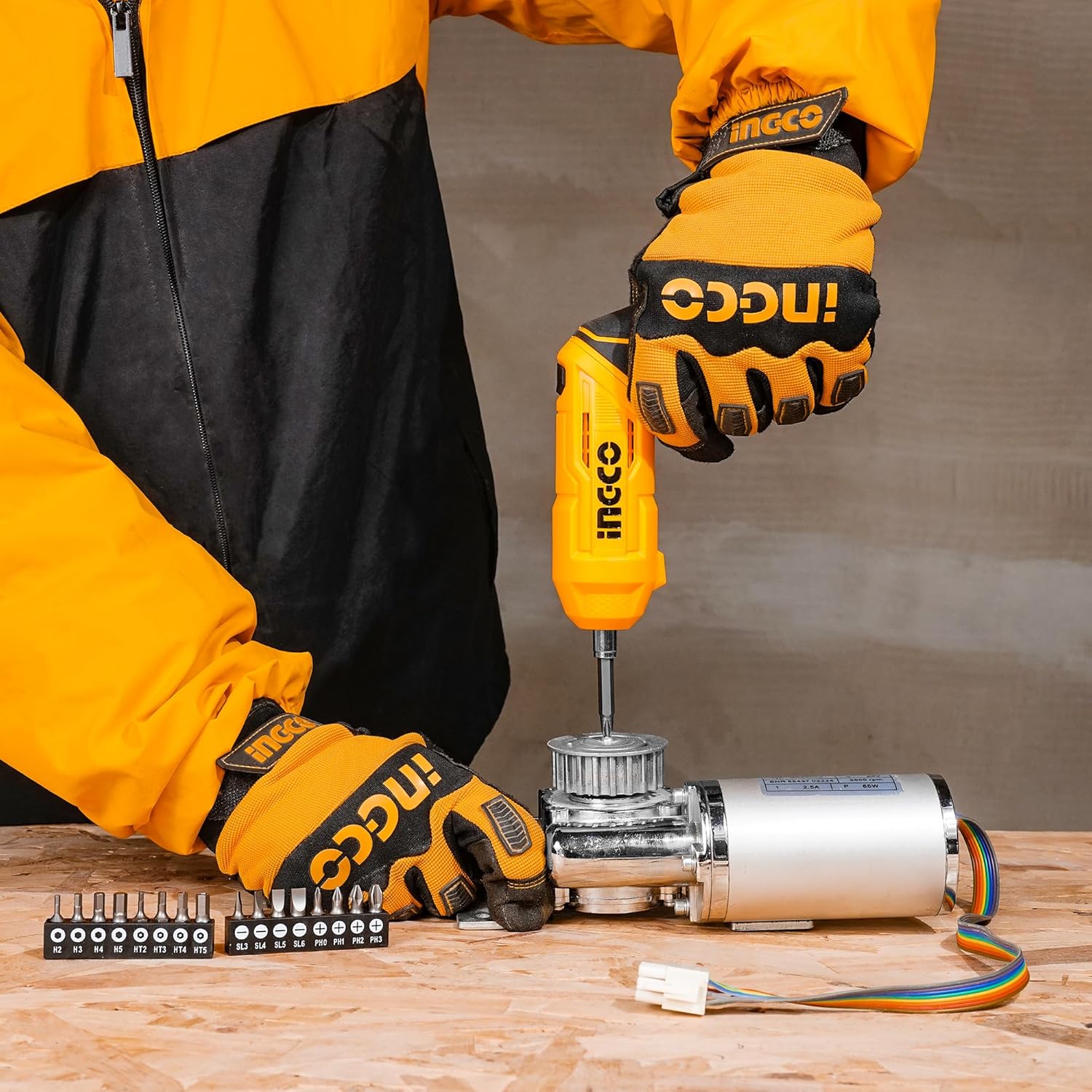 INCO 3.6V Cordless Screwdriver with LED Light & Magnetic Bit Holder – CSDLI0442