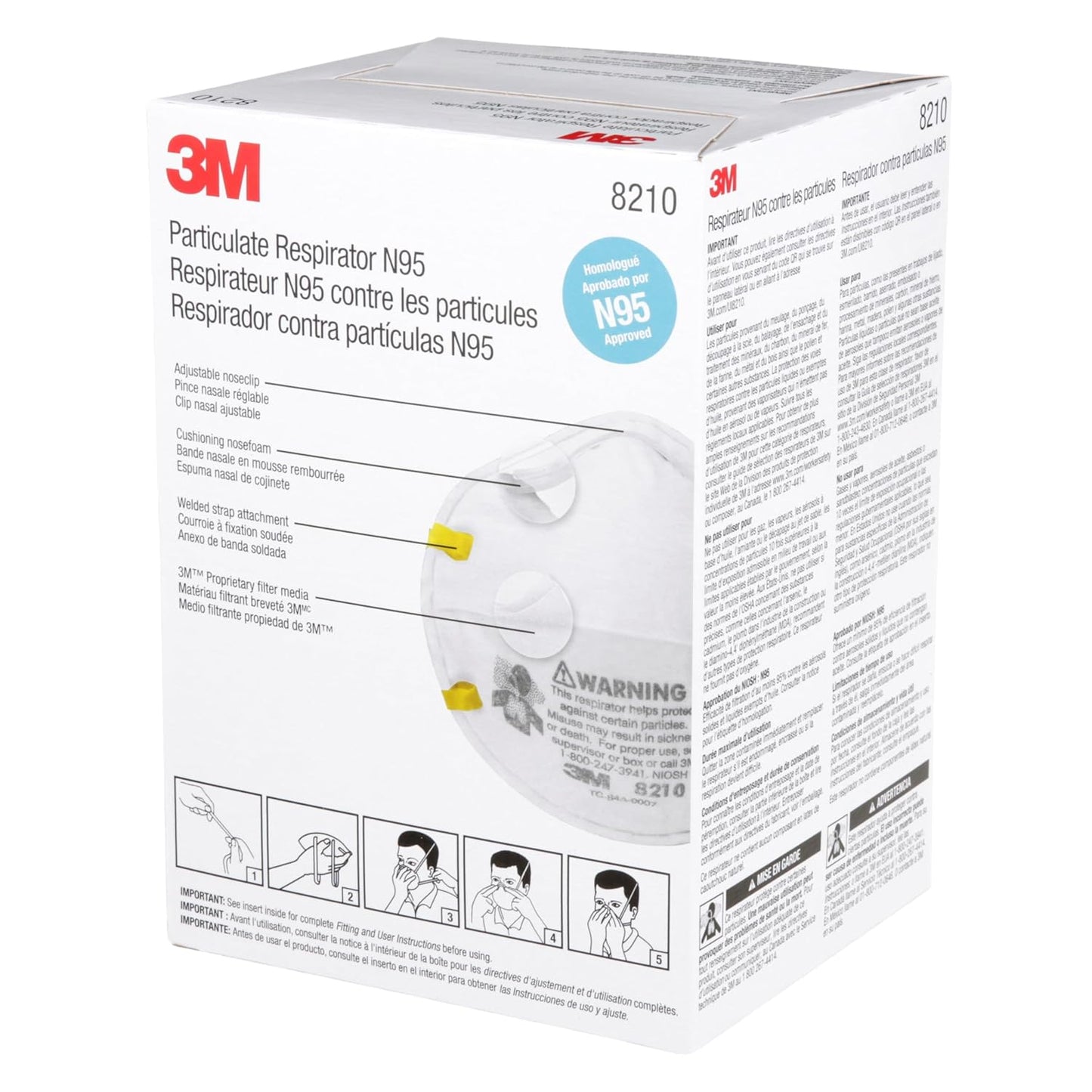 3M Standard Disposable Respirator Mask – 20 Pack