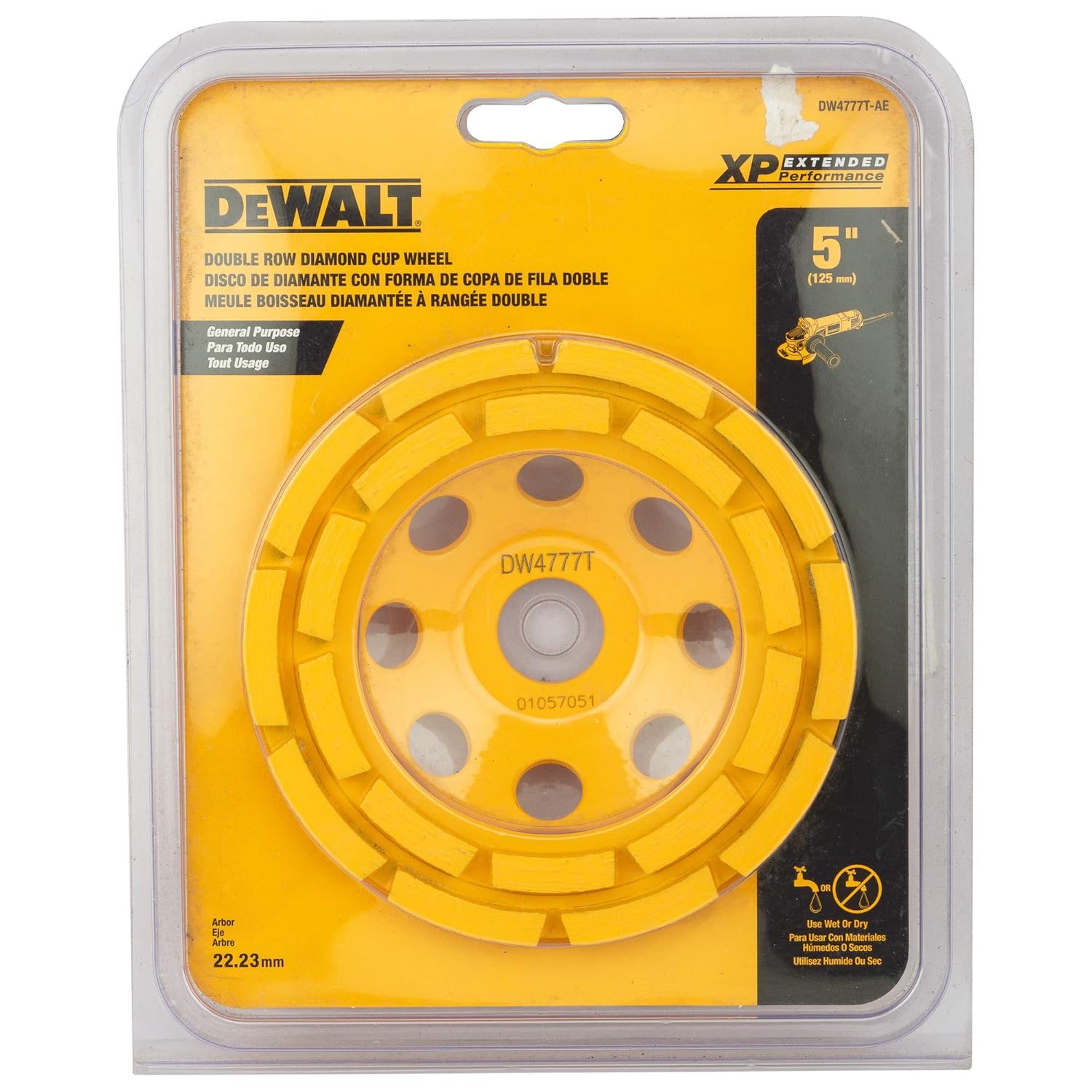 Dewalt Diamond Cup Wheel – 125mm Double Row