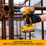 INGCO 20V Brushless Cordless Impact Wrench Kit – 1/2", 300Nm, 2 Batteries – CIWLI20300