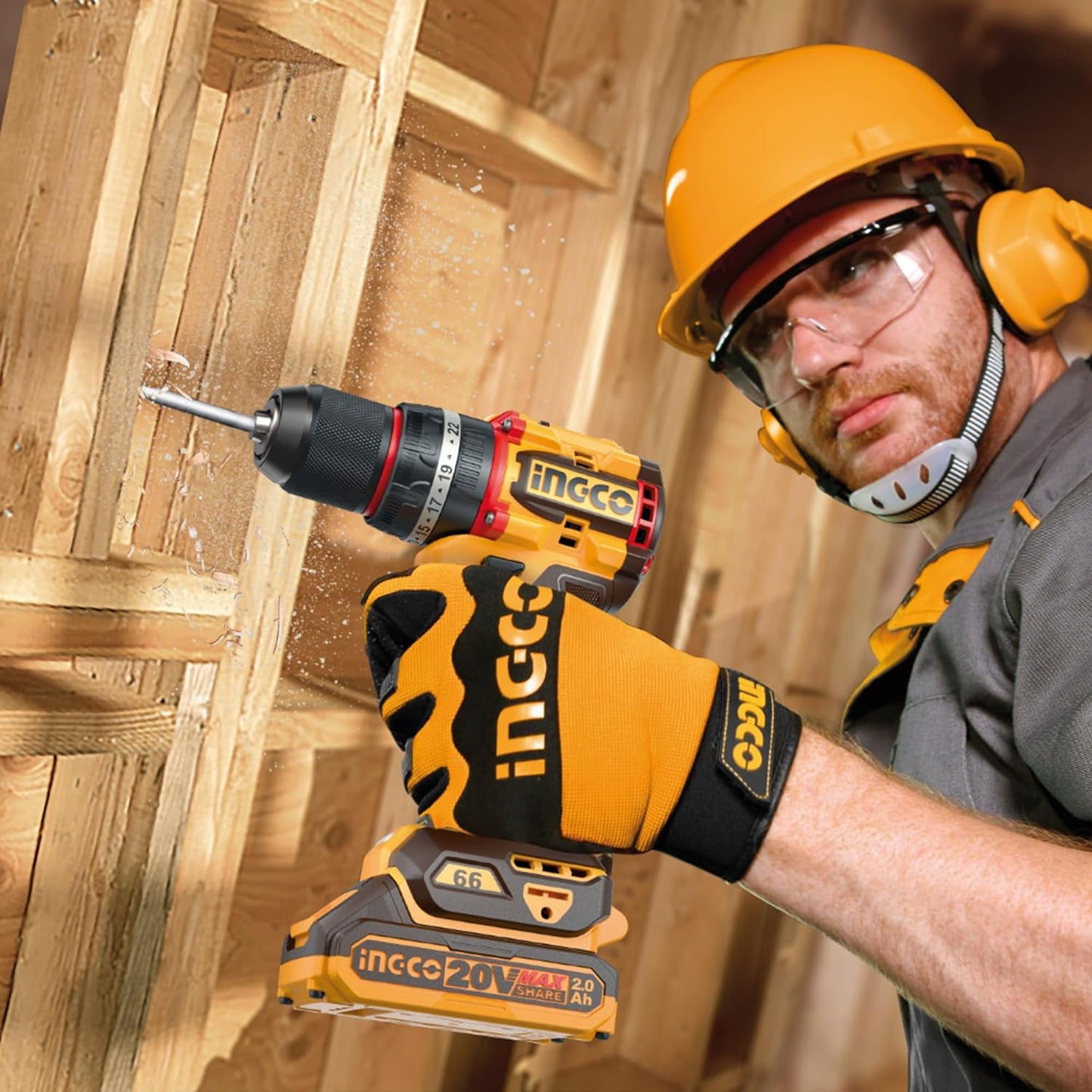 INGCO 20V Compact Brushless Cordless Impact Drill/Driver – 66Nm CIDLI20668
