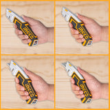INGCO Professional Retractable Utility Knife with 5 Blades – Heavy-Duty Aluminum – HUKX0205