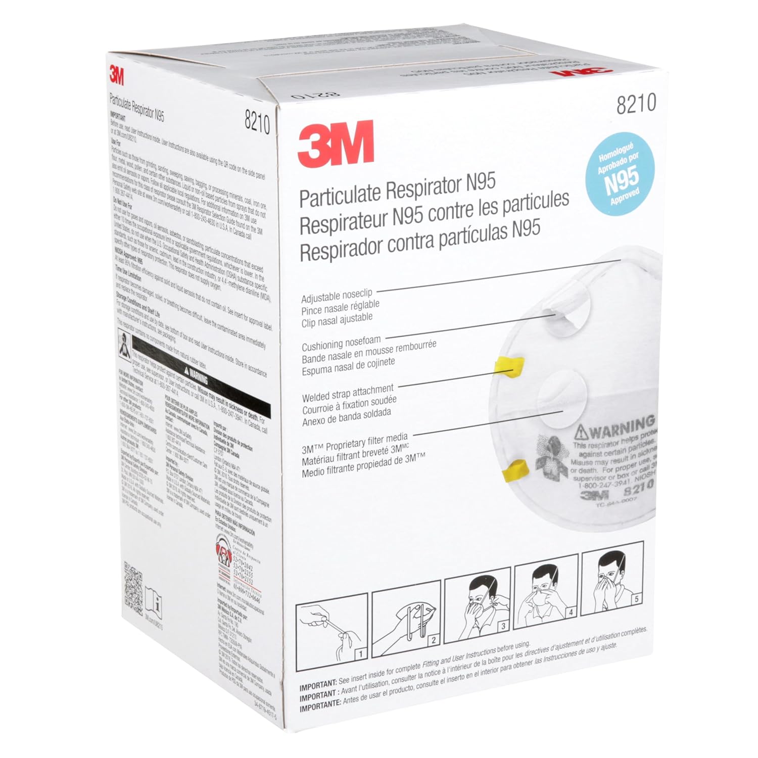 3M Standard Disposable Respirator Mask – 20 Pack