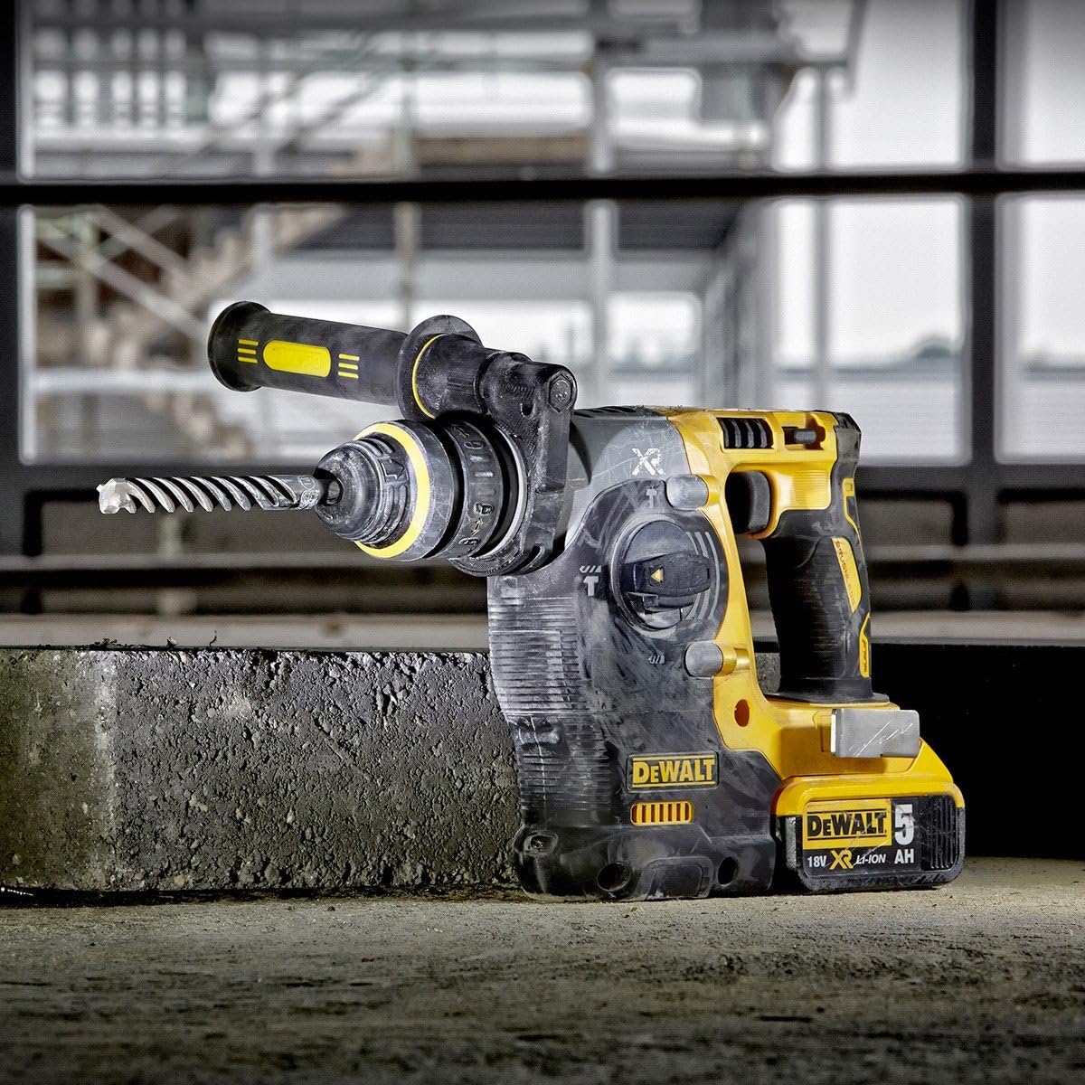 DEWALT DCH273P2-GB 18V Li-Ion Brushless SDS+ Compact Hammer – Yellow/Black, 3 Year Warranty