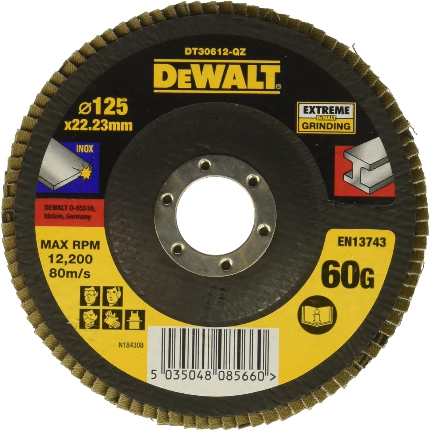 DeWalt DT30623-QZ Type 27 180mm High Performance Flap Disc – 80 Grit