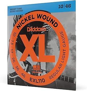 D'Addario Guitar Strings - XL Nickel Electric Strings, EXL110, 6 String, 10-46