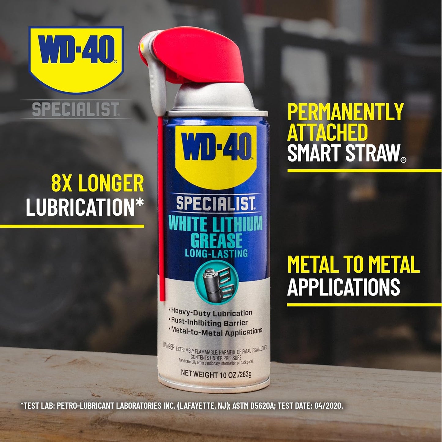 WD-40 Specialist White Lithium Grease Spray – 10 oz (High Performance)