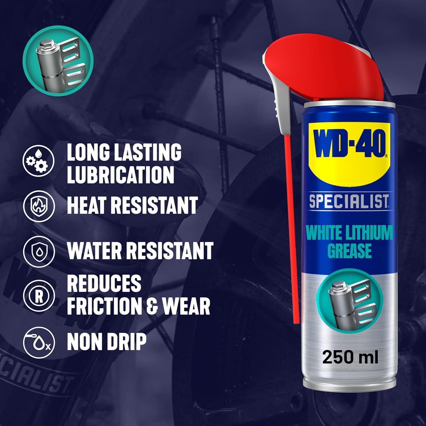 WD-40 Specialist High Performance White Lithium Grease – 250ml