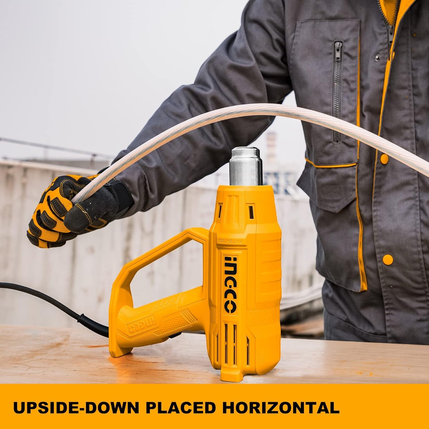 INGCO 2000W Heavy-Duty Heat Gun – Dual Temperature, with Nozzles – HG2000385