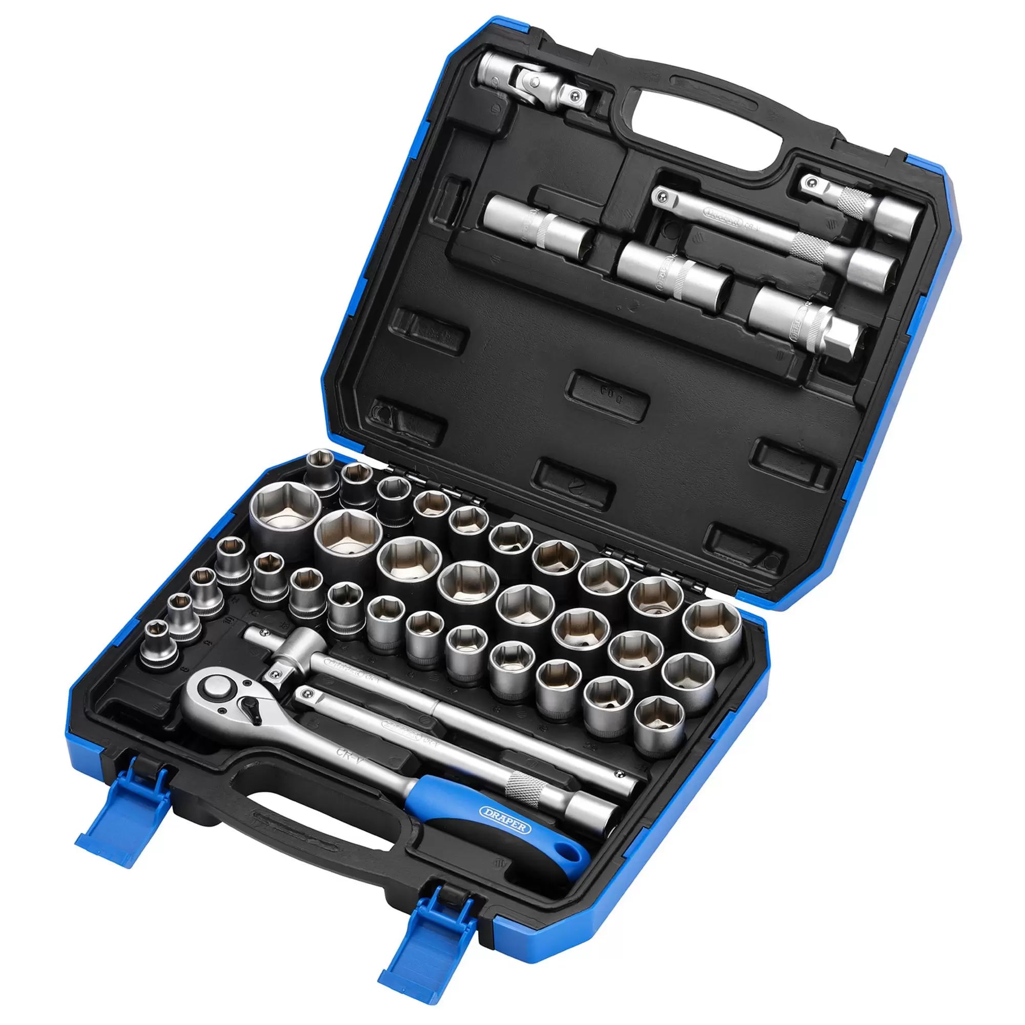 Draper Tools - 82136 - Combined MM/AF Socket Set, 1/2" Sq. Dr. (41 Piece)