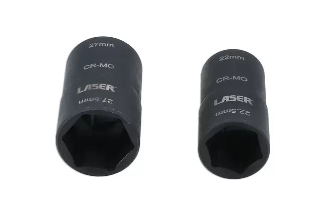 Laser - 8228 - Double Ended Damaged Wheel Nut Socket Set 2pc