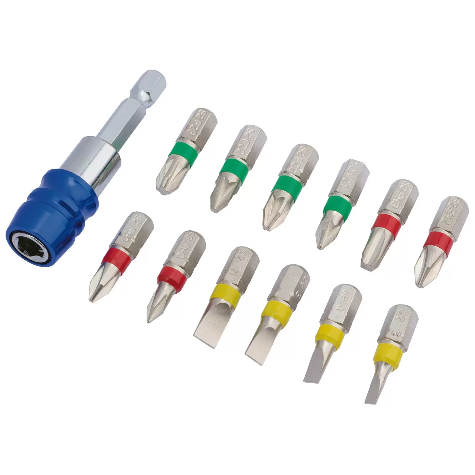 Draper Tools - 82401 - Draper Expert Coloured Screwdriver Bit Set With Magnetic Holder (13 Piece)