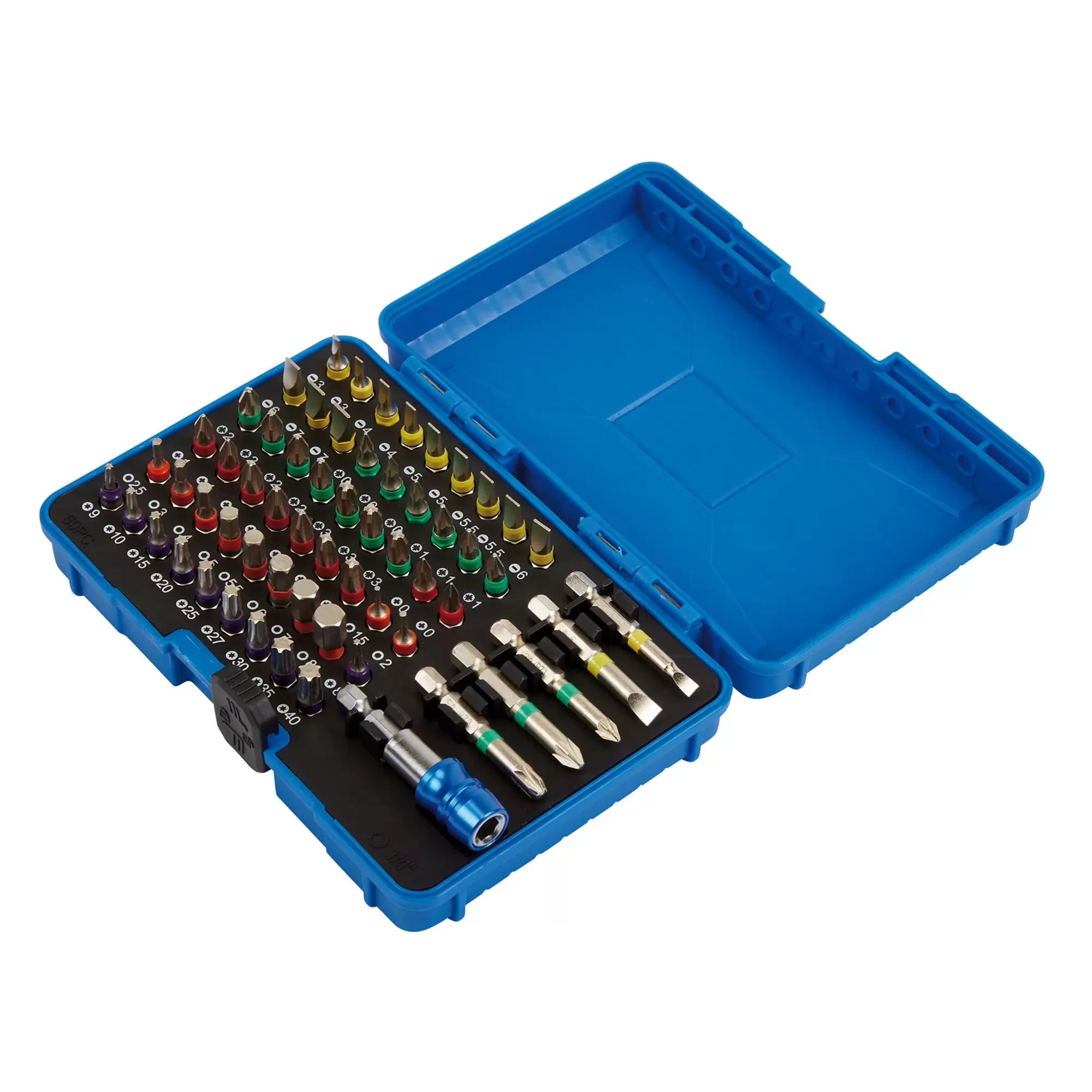 Draper Tools - 82405 - Draper Expert Coloured Screwdriver Bit Set (60 Piece)
