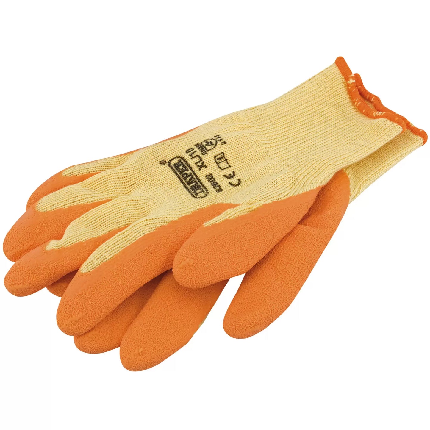 Draper Tools - 82602 - Heavy Duty Latex Coated Work Gloves, Extra Large, Orange