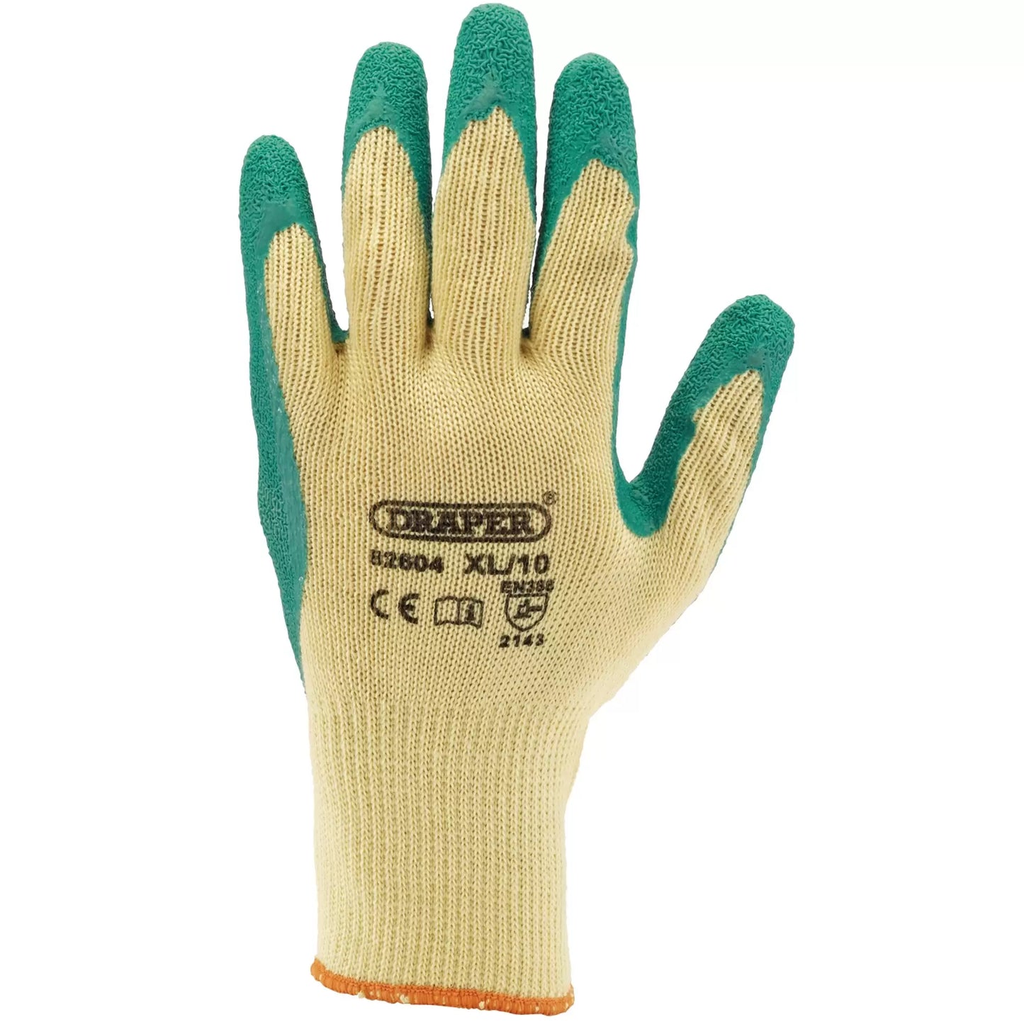Draper Tools - 82604 - Heavy Duty Latex Coated Work Gloves, Extra Large, Green
