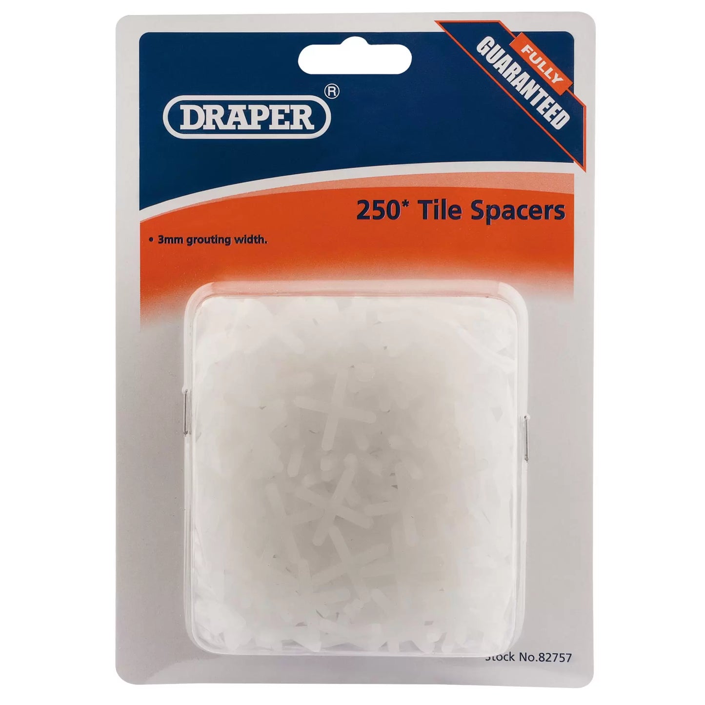 Draper Tools - 82757 - Tile Spacers, 3mm (Approx 250)