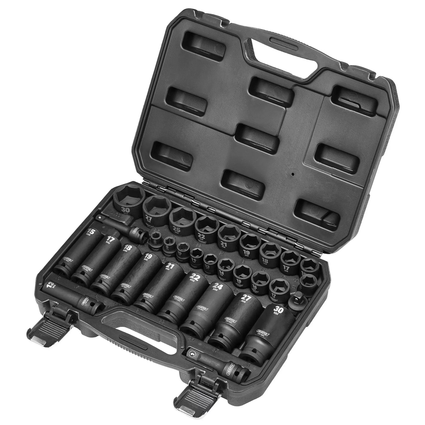Draper Tools - 83098 - Draper HI-TORQ® Impact Socket Set, 3/8" & 1/2" Sq. Dr. (32 Piece)