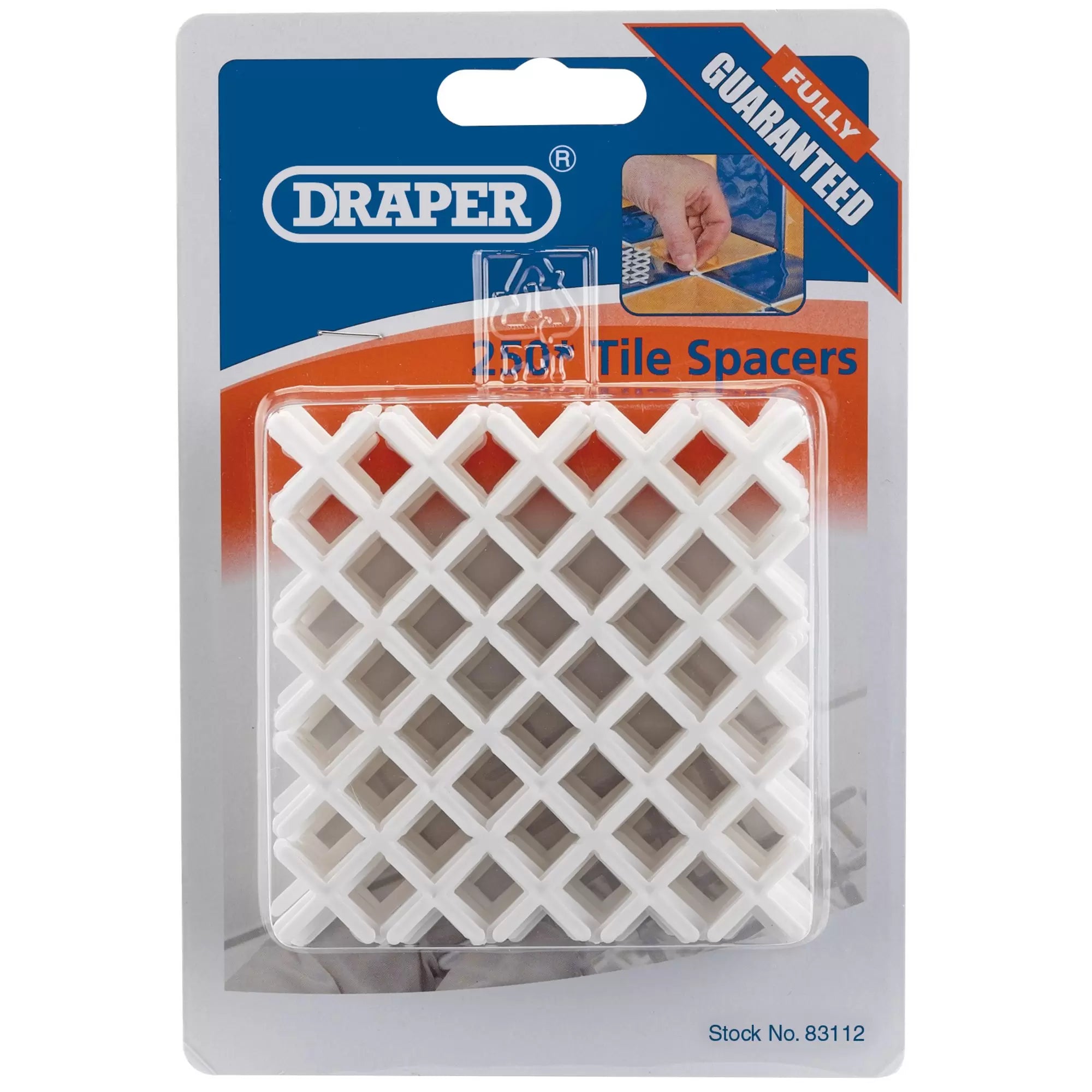 Draper Tools - 83112 - Tile Spacers, 2mm (Approx 250)