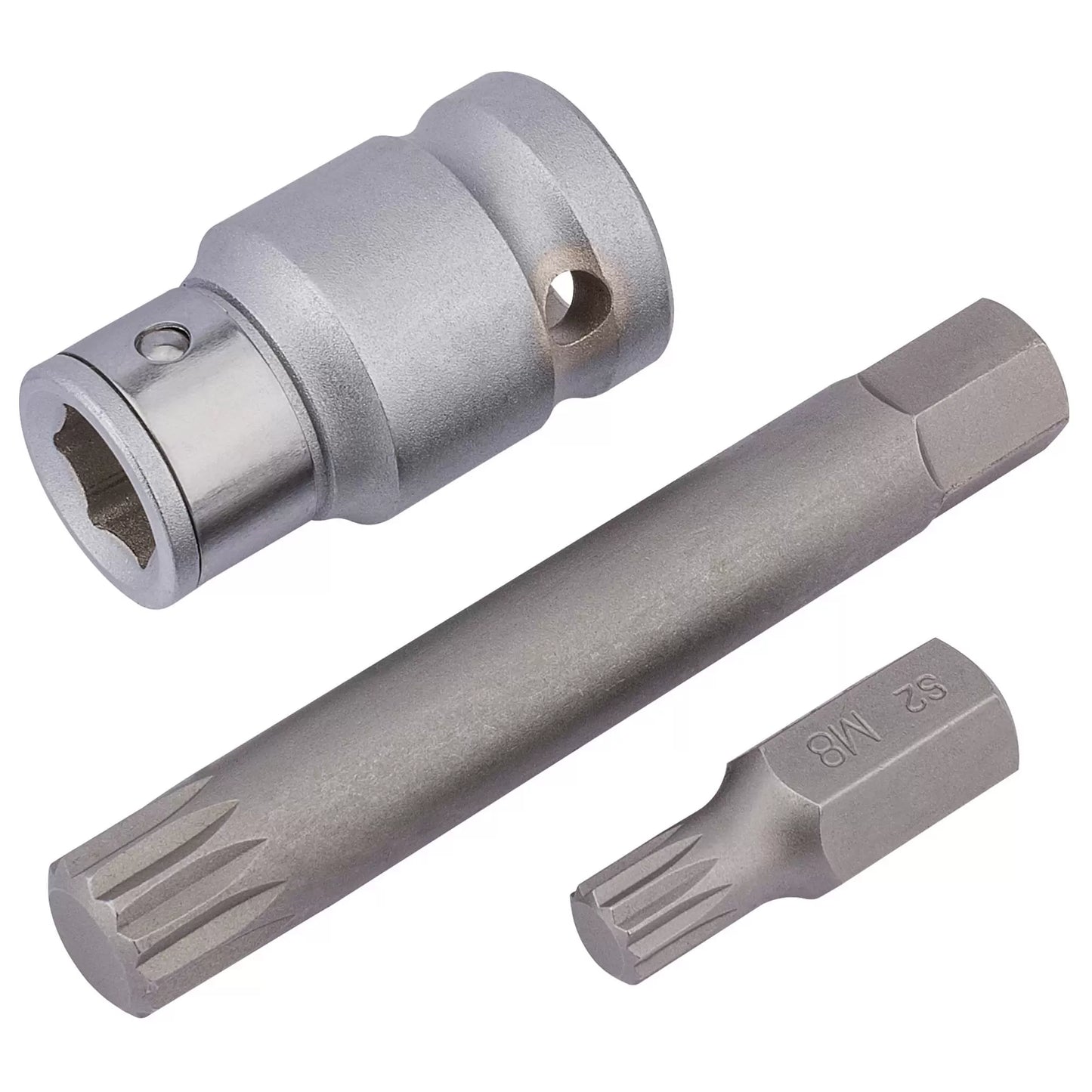 Draper Tools - 83566 - Draper Expert Spline Bit Set, 1/2" Sq. Dr. (3 Piece)