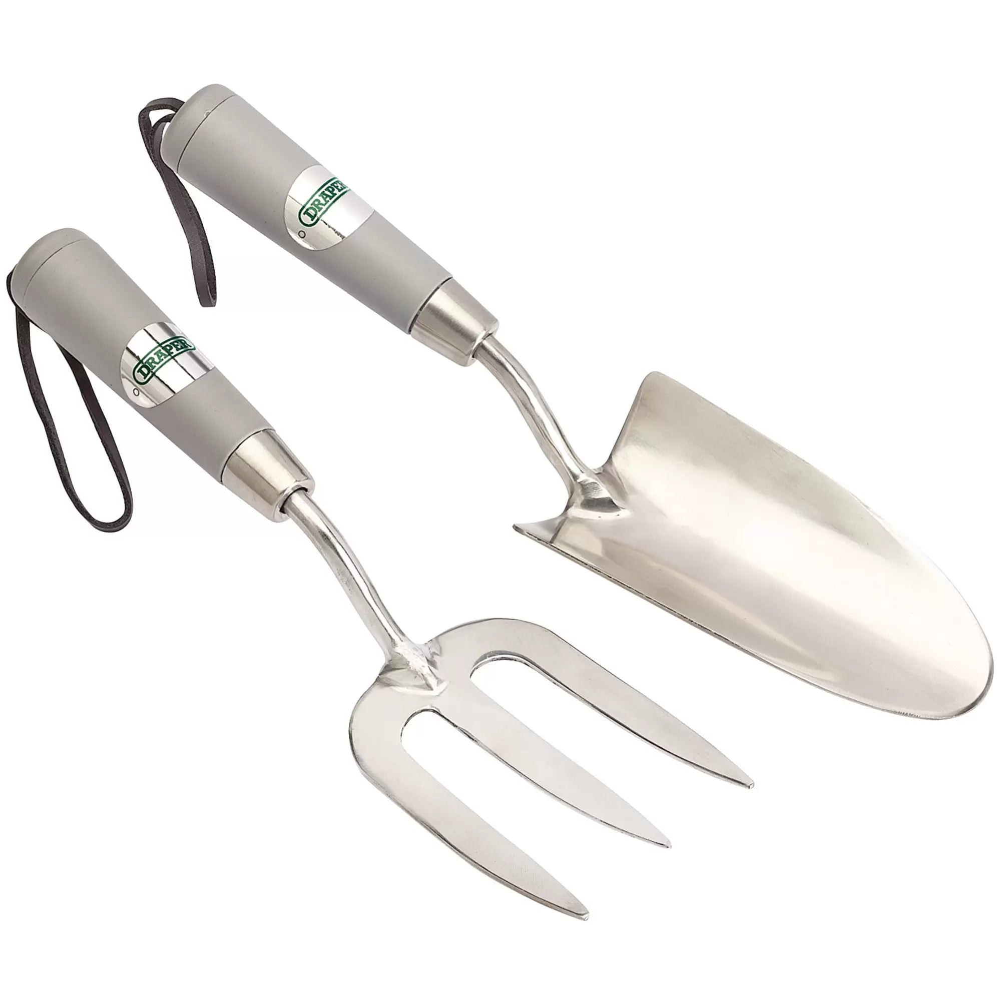 Draper Tools - 83773 - Stainless Steel Hand Fork and Trowel Set (2 Piece)