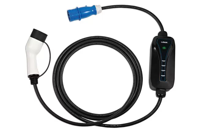 Laser - 8630 - EV Charging Cable - Type 2 Female to Commando Plug (blue) 32A Single Phase