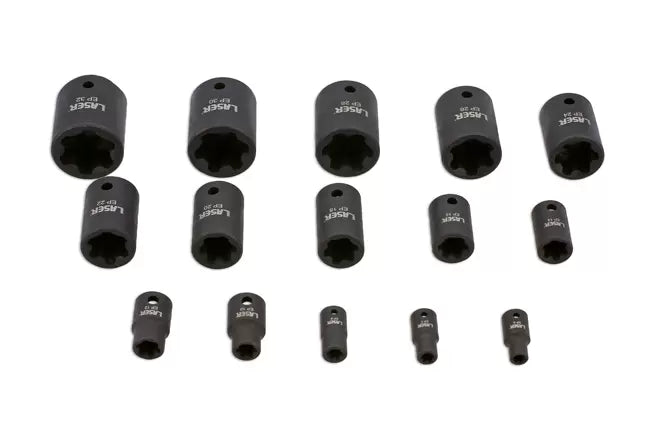 Laser - 8692 - EP Star Impact Socket Set 15pc