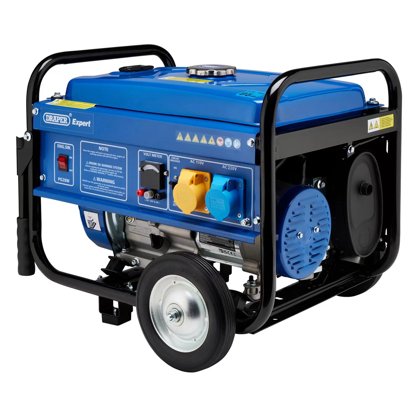 Draper Tools - 87088 - Draper Expert Petrol Generator with Wheels, 2500W