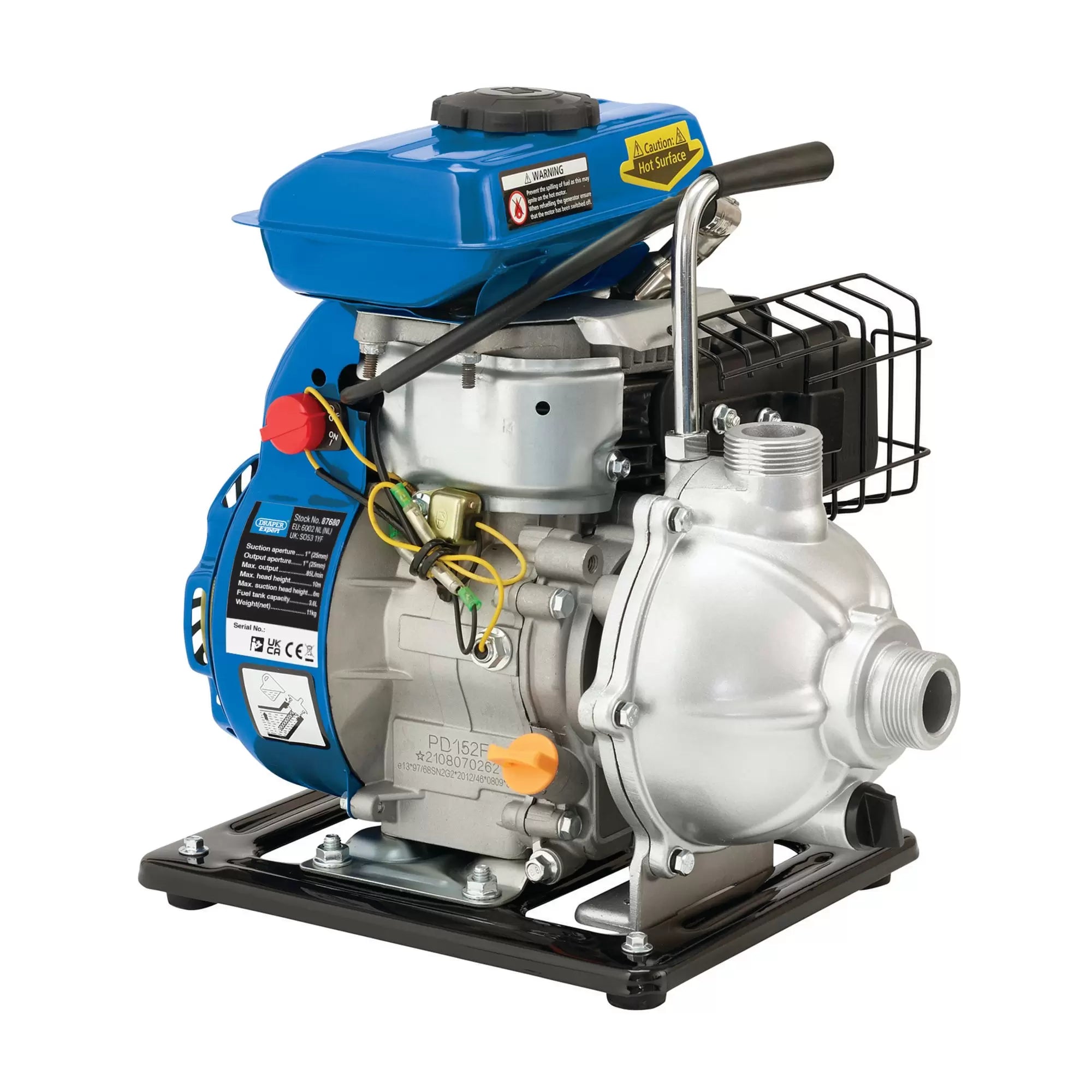 Draper Tools - 87680 - Draper Expert Petrol Water Pump, 85L/min, 2.5HP