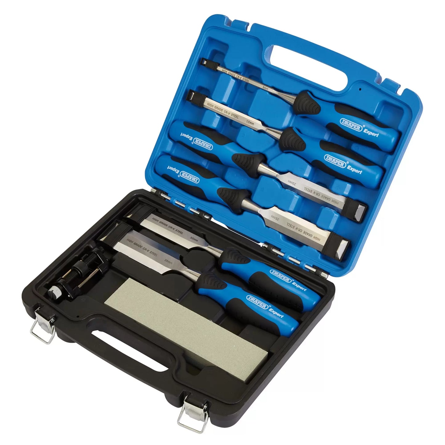 Draper Tools - 88605 - Draper Expert Soft Grip Wood Chisel Kit, 140mm (8 Piece)