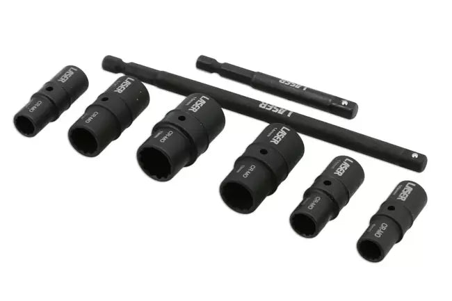 Laser - 8905 - Double Ended Thin Wall Socket Set 1/4 "D 8pc