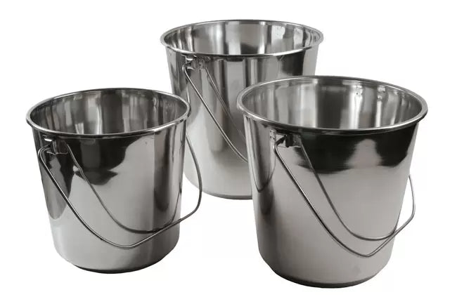 Laser - 8906 - Stainless Steel Bucket Set 3pc