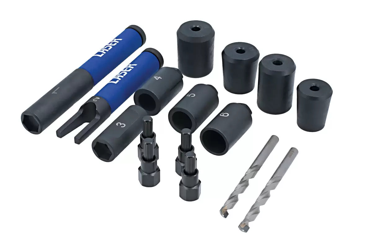 Laser - 8912 - Locking Wheel Nut Removal Kit - Lug Driller