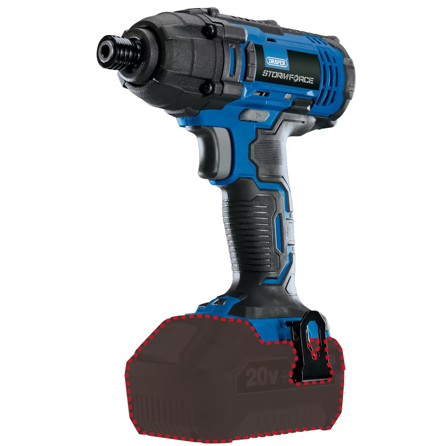 Draper Tools - 89520 - Draper Storm Force® 20V Cordless Impact Driver, 1/4" Hex. (Sold Bare)