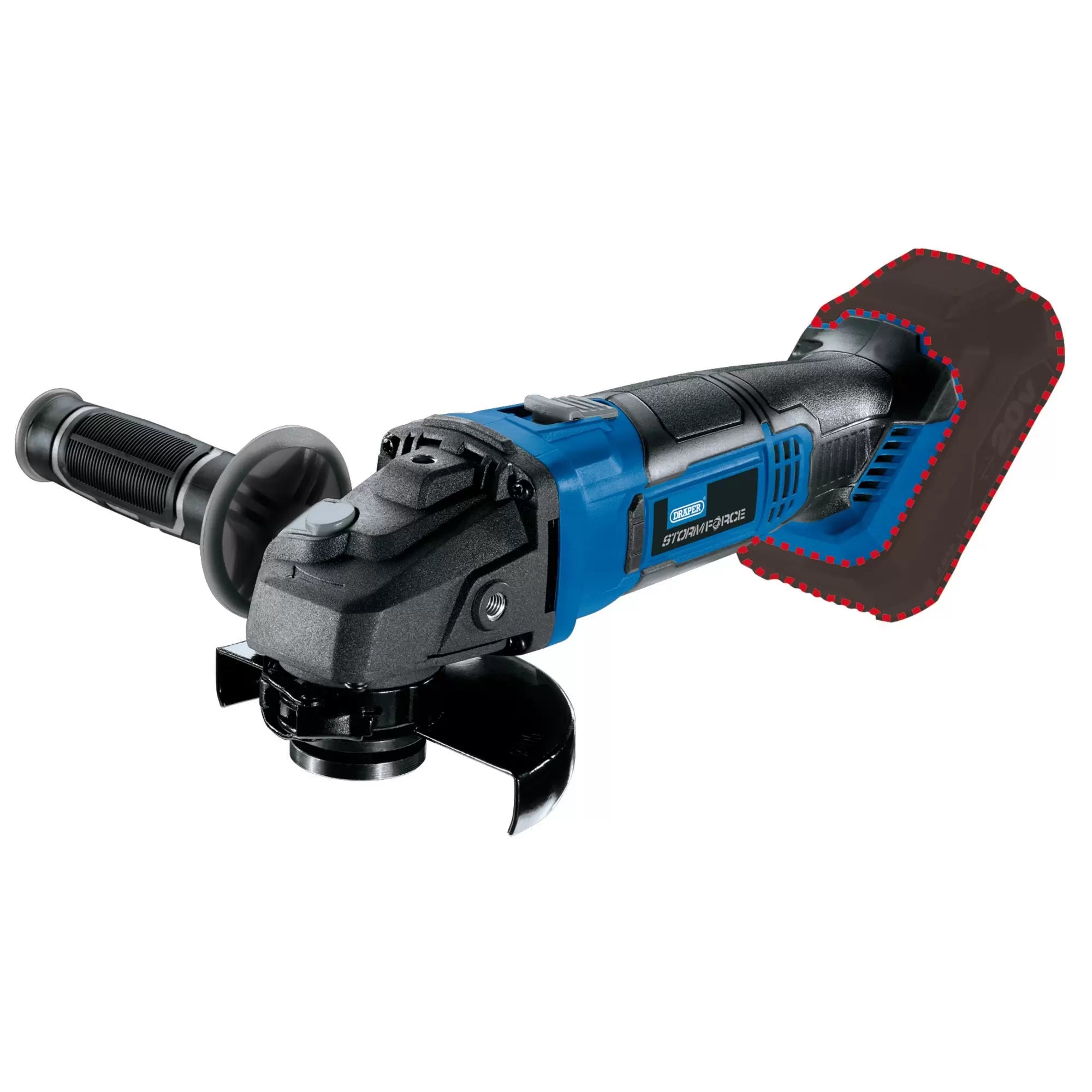 Draper Tools - 89521 - Draper Storm Force® 20V Angle Grinder, 115mm (Sold Bare)