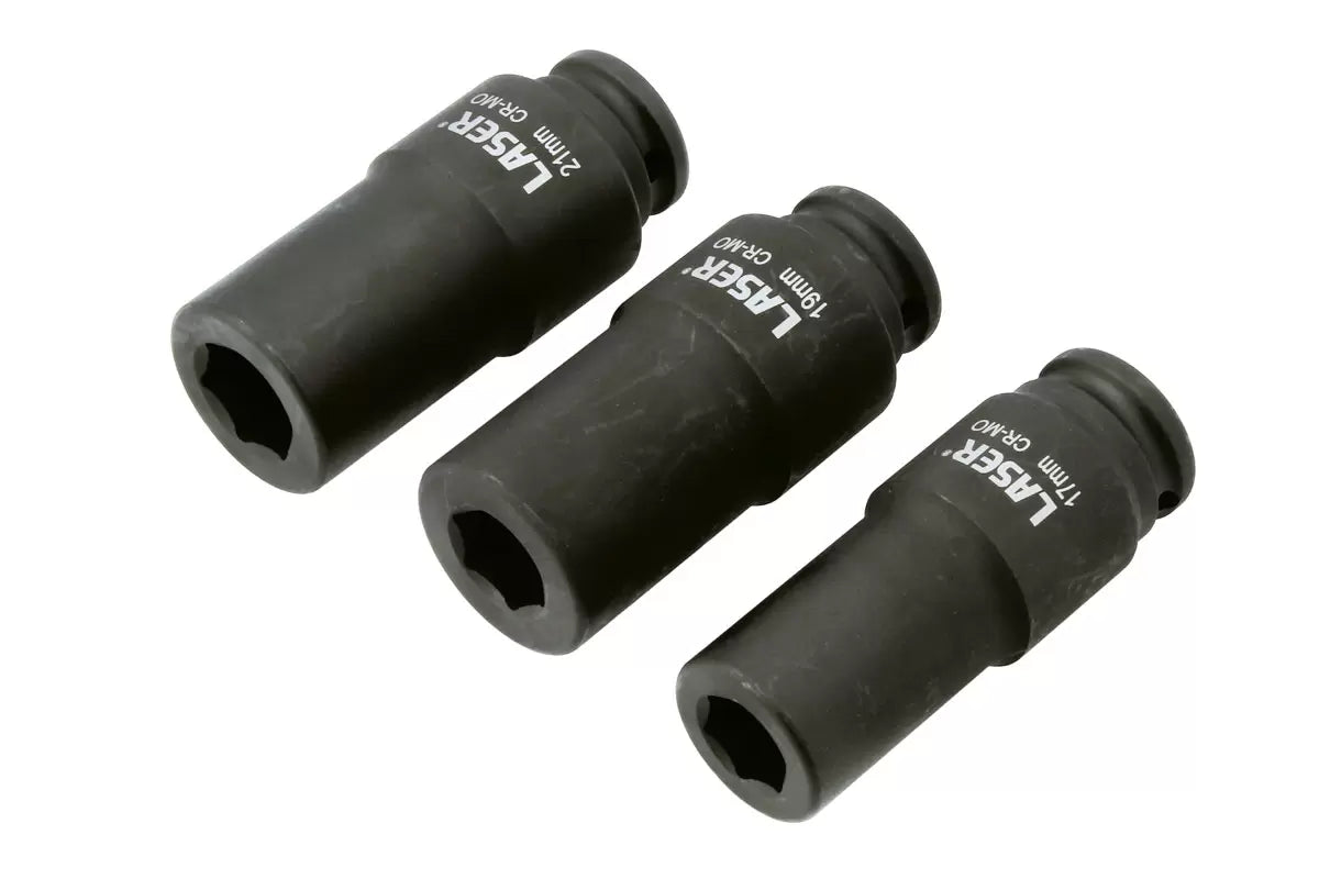 Laser - 8953 - Weighted Socket Set 1/2"D 3pc